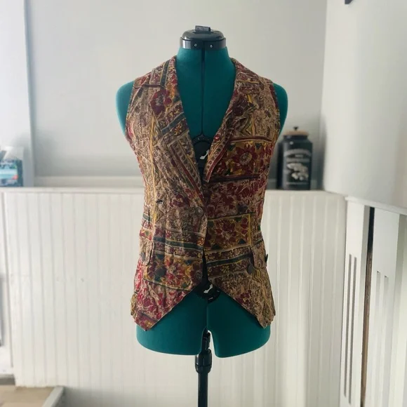 Vintage floral paisley pattern vest top - Picture 5 of 6